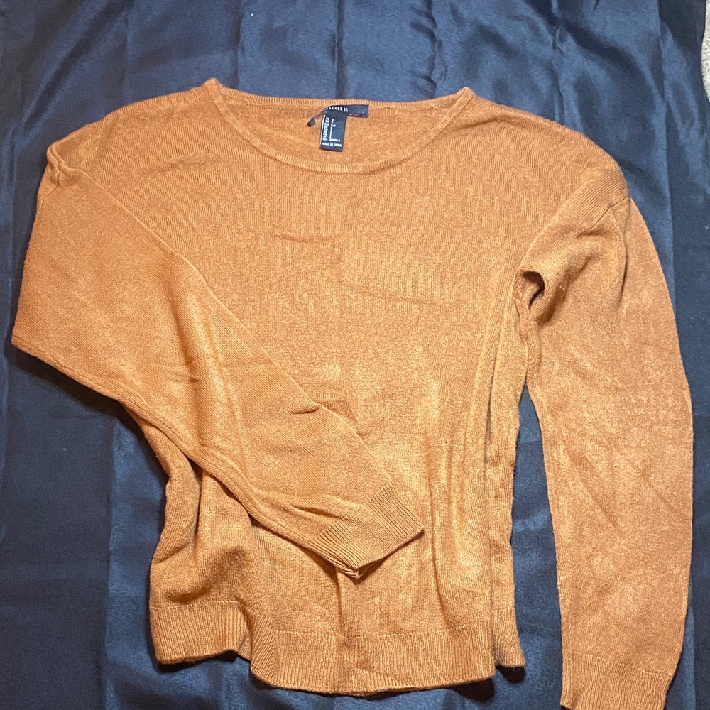 Forever 21 Rust Crew Neck Sweater